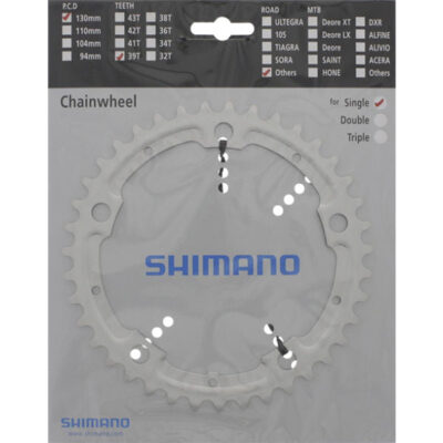 SHIMANO Kettenblatt ALFINE FC-S500 39 Zähne für KSR Außen Silber