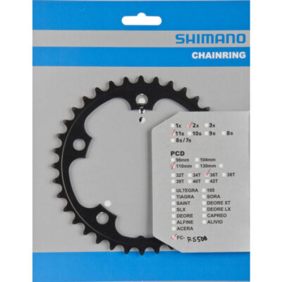 SHIMANO Kettenblatt FC-RS500 36 Zähne Schwarz