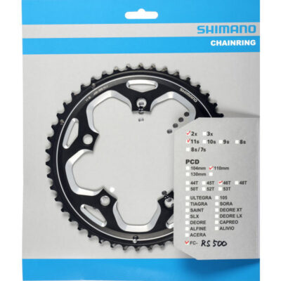 SHIMANO Kettenblatt FC-RS500 46 Zähne Schwarz