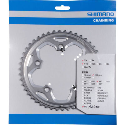 SHIMANO Kettenblatt FC-RS500 46 Zähne Silber