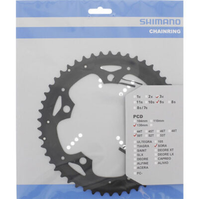 SHIMANO Kettenblatt SORA FC-3503 50 Zähne für KSR Schwarz