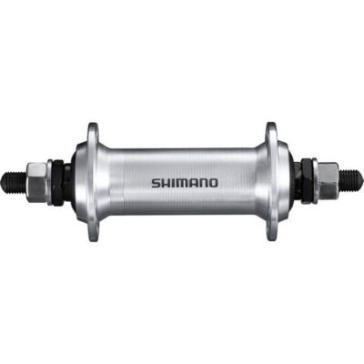SHIMANO Vorderradnabe HB-TX500 36 Loch Vollachse m. Muttern Silber