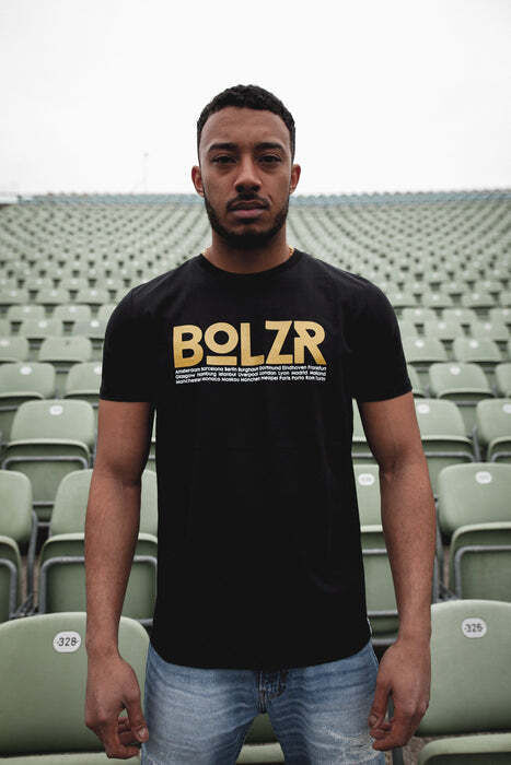 Bolzr T Shirt Schwarz Gold L