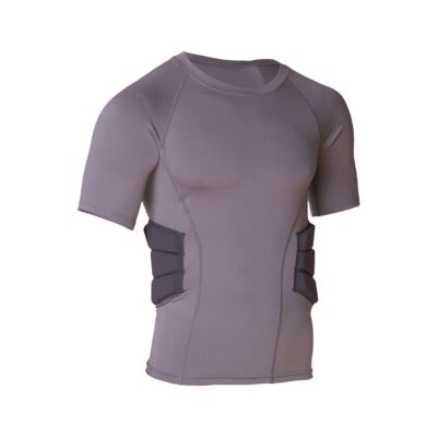 Shirt mit Rippenpolsterung - grau Gr. 2XL