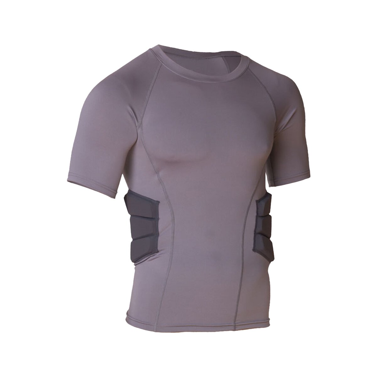 Shirt mit Rippenpolsterung - grau Gr. 2XL