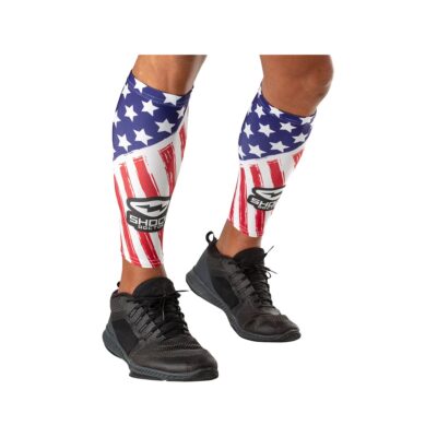 Shock Doctor Showtime Compression Calf Sleeves - Stars & Stripes L