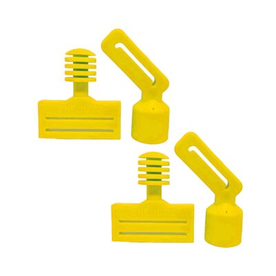 SHRUUMZ Connectors Set, 2x Flaggenhalter und 2x Gürtelhalter, Flagfootball - Gelb