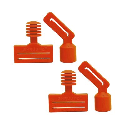 SHRUUMZ Connectors Set, 2x Flaggenhalter und 2x Gürtelhalter, Flagfootball - Orange