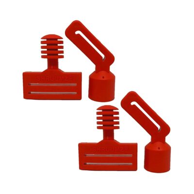 SHRUUMZ Connectors Set, 2x Flaggenhalter und 2x Gürtelhalter, Flagfootball - Rot