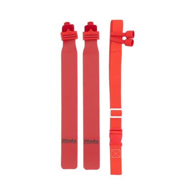 Shruumz Popflags, Flagfootball Set, Gürtel mit zwei Flaggen - Rot