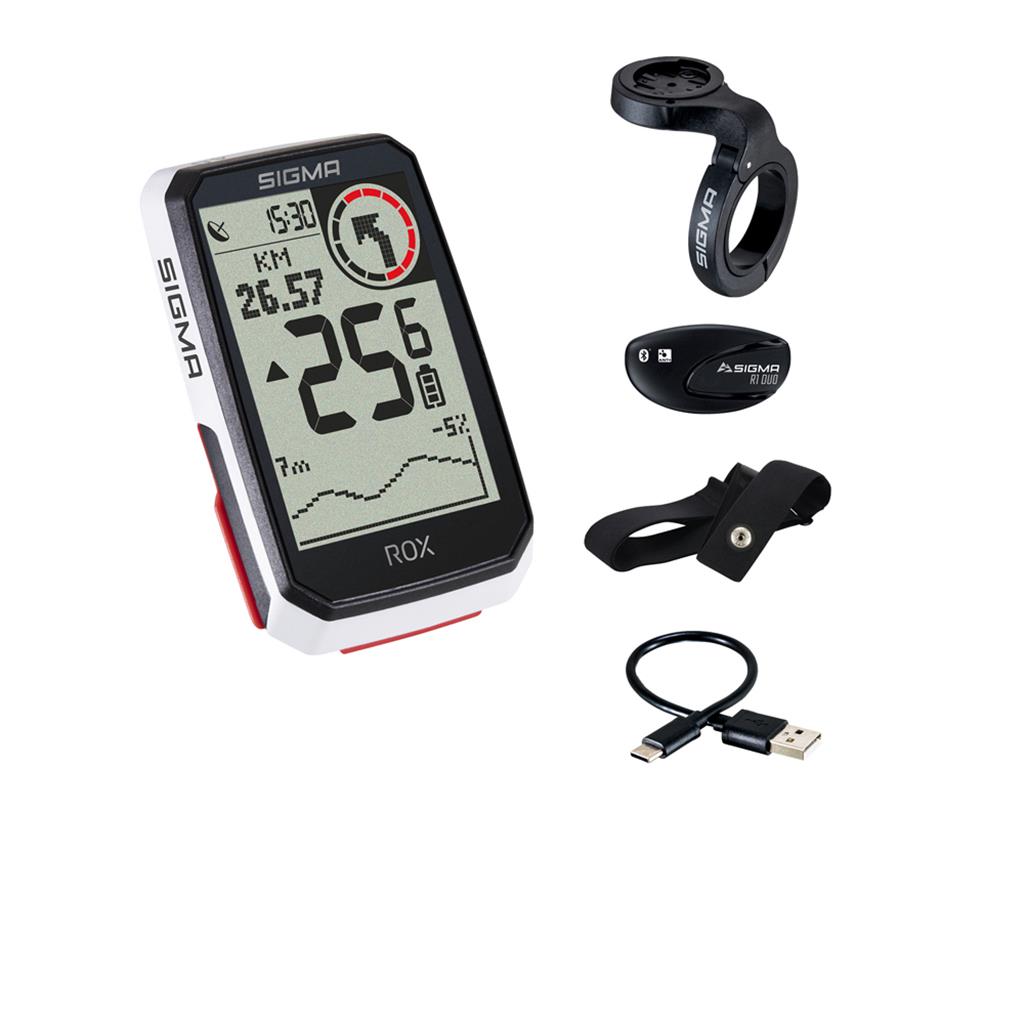 Sigma Tacho ROX 4.0 weiß HR Set