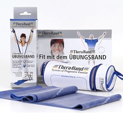 Thera-Band Übungsband im Beutel (2,5 m) Extra Stark/Blau