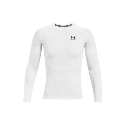 UA HeatGear® Armour Compression Long Sleeve weiß S