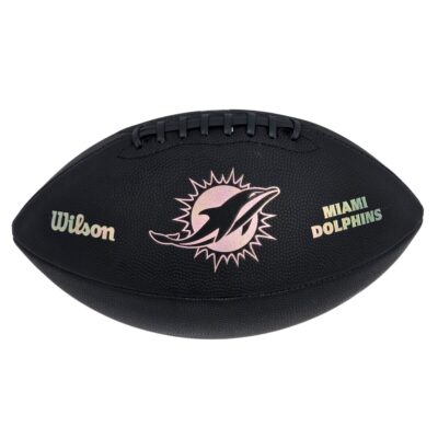 Wilson NFL Miami Dolphins Metallic Premiere Football Offizielle Größe 9 - schwarz