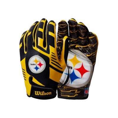 Wilson NFL Stretch Fit Adult Receiver Handschuhe - Team Pittsburgh Steelers