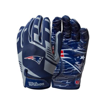Wilson NFL Stretch Fit Youth Receiver Handschuhe Team New England Patriots