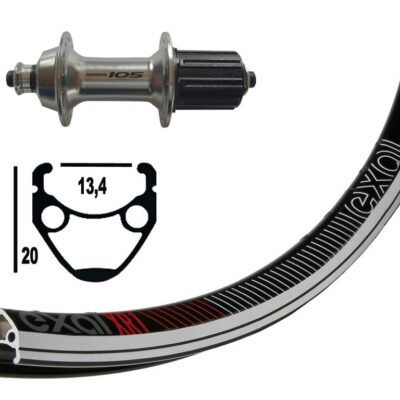 Winora H-Rad 13-622 105 10/11 fach silb.SSP 32L Exal XR-1 sz./silb.o.Ösen.Niro.Spei.DD