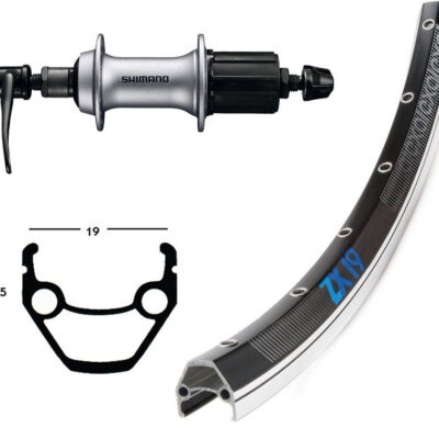 Winora H-Rad 26x1.75 Acera T3000 Kass.8-f.SSP Exal ZX 19 36L. schw./silb.Niro-Spei.