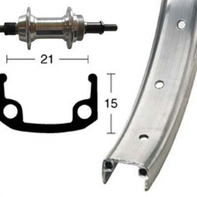 Winora H-Rad 26x1.9Alu-Schr.ZKR 6/7f.Starr 36L Alu-Kastenfelge silber.Zink-Spei.