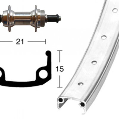 Winora H-Rad 26x1.9Alunabe Schr.ZKR silb.SSP36L Alu-Kastenfelge silber.Zink-Spei.