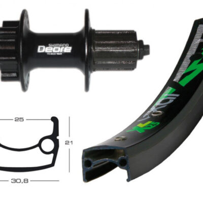 Winora H-Rad 26x1.9Deore 8/11f Disc 6L. sz.36L EXAL XL 25 DISK schwarz.Niro-Spei.(sz)