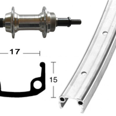 Winora H-Rad 27x1.1/4Schr.ZKR silb.Starr 36L Alu-Kastenfelge silber.Zink-Spei.