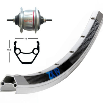 Winora H-Rad 28x1.75 o.RT Shim.8-G.Starr 36L Exal ZX 19 silber.Niro-Spei.