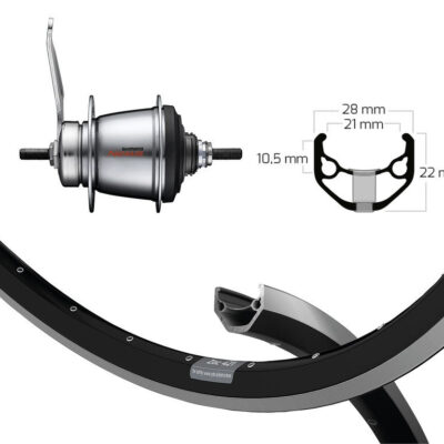 Winora H-Rad 28x1.75 RB.-Nabe Shim.7-f.36L Ryde ZAC 421 sz. Niro-Spei. 2