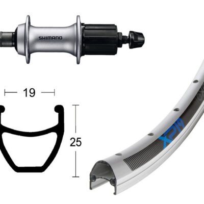 Winora H-Rad 28x1.75AceraT3000 Kass.8-f.SSP36L Exal XP-19 silb/elox.Niro-Spei.