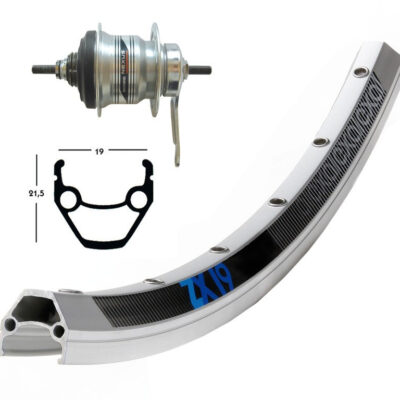 Winora H-Rad 28x1.75RB-Nabe Shim.7-G.silb.36L EXAL ZX 19 silber.Niro-Spei.