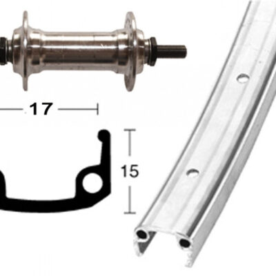 Winora V-Rad 27x1.1/4Alu-Nabe.silb.Starr 36L Alu-Kastenfelge silber.Zink-Spei.