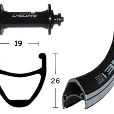 Winora V-Rad 28x1.75Deore sz.SSP 36L Rodi Airline 1 schwarz.Niro-Spei.schwarz