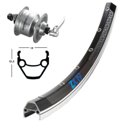 Winora V-Rad 28x1.75Nabend.DH3N72 silb.SSP 36L Exal ZX 19 schw/silb.Niro-Spei.