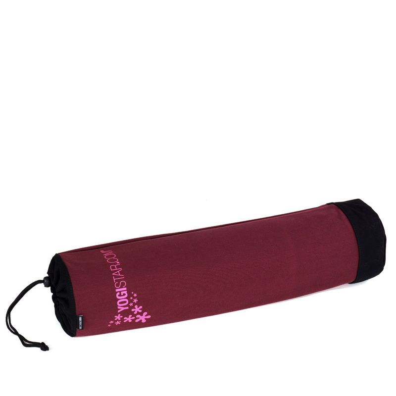 Yogistar Yogatasche Yogibag Basic Baumwolle Art Collection Bordeaux-Schwarz