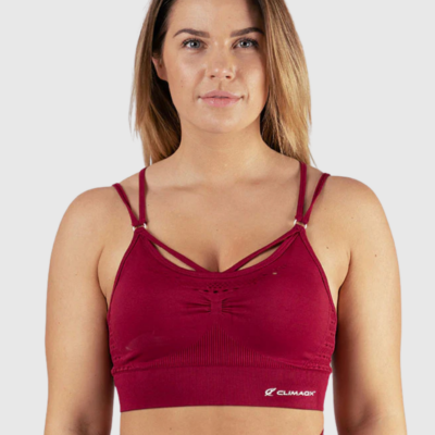 Climaqx Flex Seamless BraWeinrot / L
