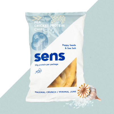 SENS Proteinchips mit Grillenpulver - Mohn & Meersalz (80g)