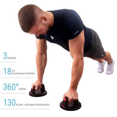 HAMMER Fitnesskleingerät Magnetic Push Up Twister