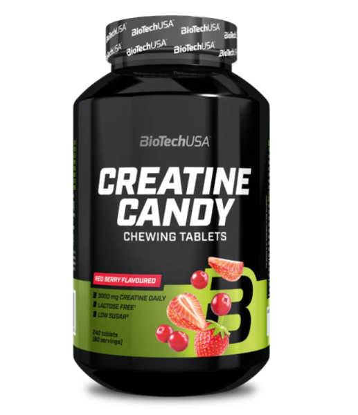 Biotech USA Creatine Candy – Rote Beeren, 240 Kautablette