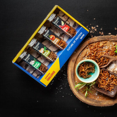 SENS Knusprige Mehlwürmer Geschenkset- 4 Röhrchen verschiedene Geschmacksrichtungen