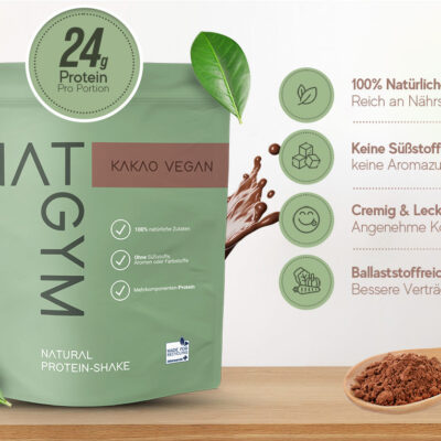 NATGYM Proteinshake Vegan / Kakao / 150 Gramm