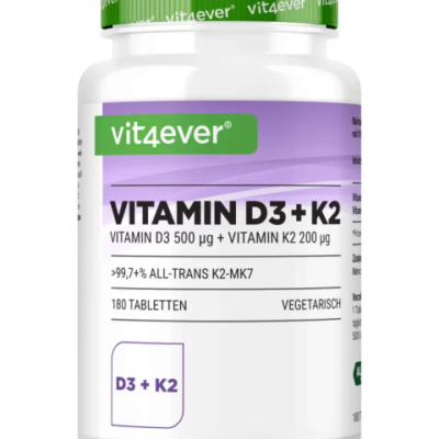 Vit4ever Vitamin D3 20.000 I.E. + Vitamin K2 200mcg
