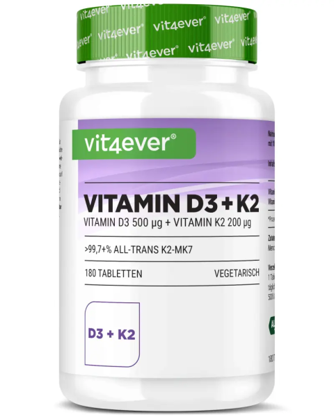 Vit4ever Vitamin D3 20.000 I.E. + Vitamin K2 200mcg