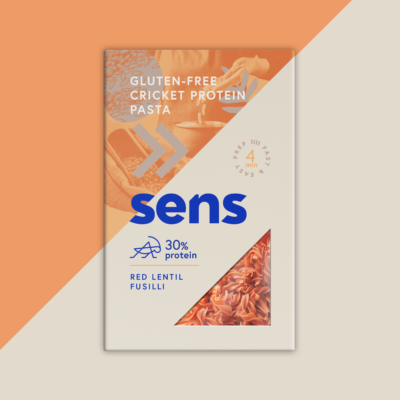 SENS Glutenfreie Proteinpasta mit Grillenpulver - Linsen Fusilli (200g)