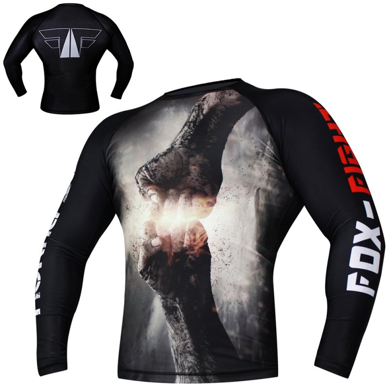 FIST PUNCH MMA Rashguard S schwarz