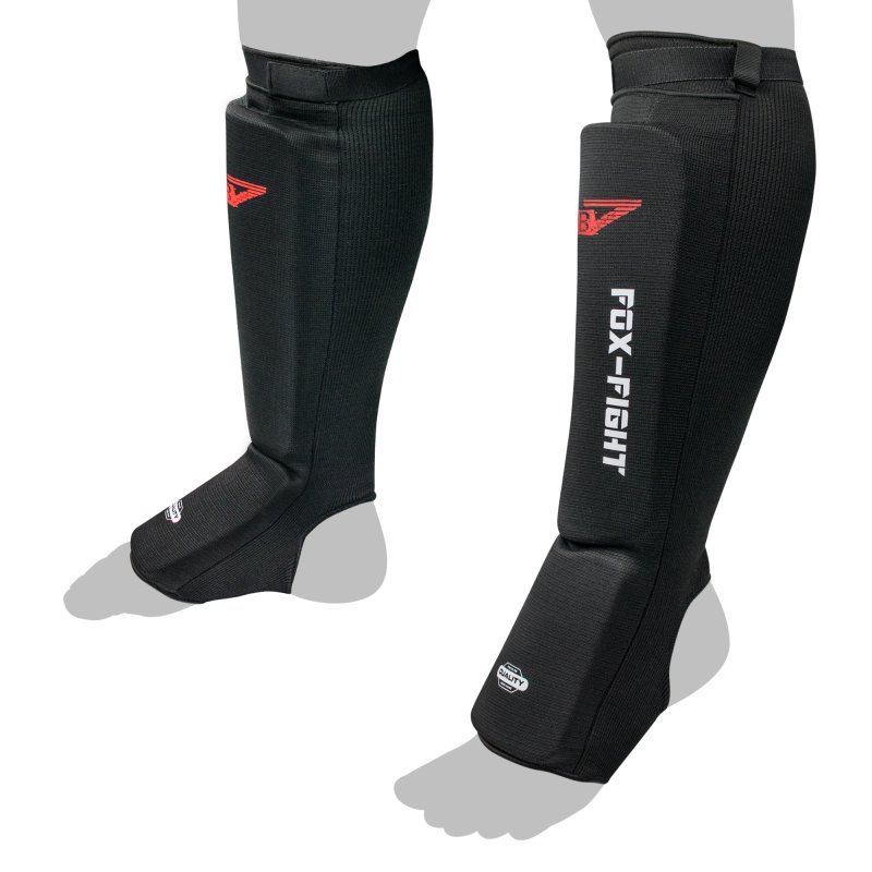 FOX-FIGHT 1 Paar B7 Spann- Schienbeinschutz elastisch XS - schwarz