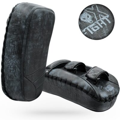 FOX-FIGHT 1 Paar BLACK LEGEND Schlagpolster Schlagpratze aus echtem Leder