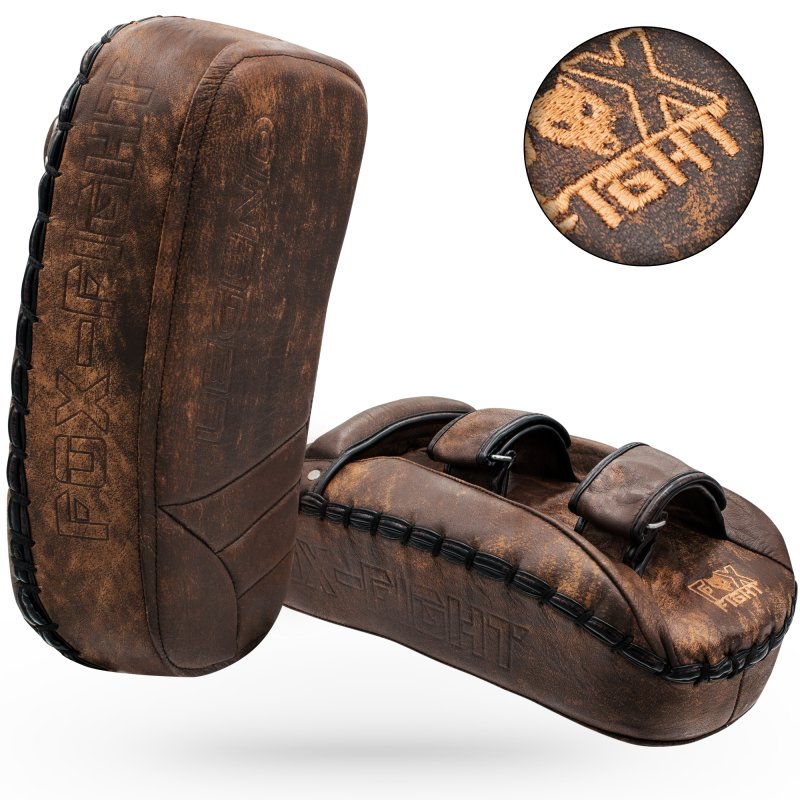 FOX-FIGHT 1 Paar LEGEND Schlagpolster Schlagpratze aus echtem Leder