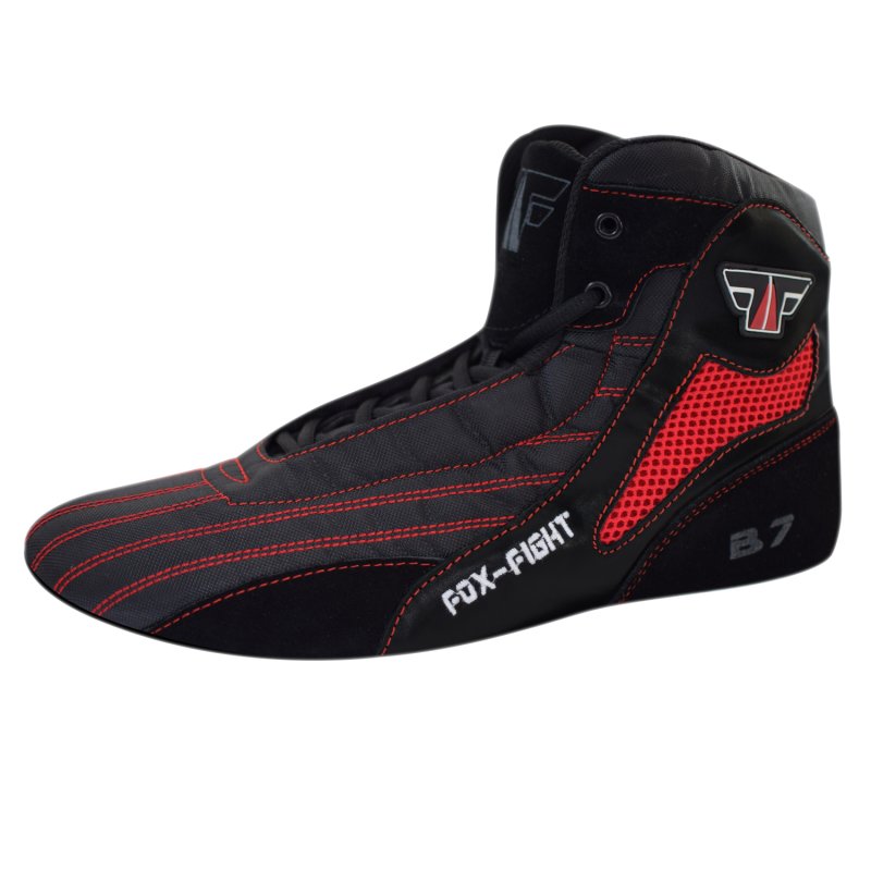 FOX-FIGHT B7 Sambo Schuhe aus echtem Leder 38 schwarz/rot