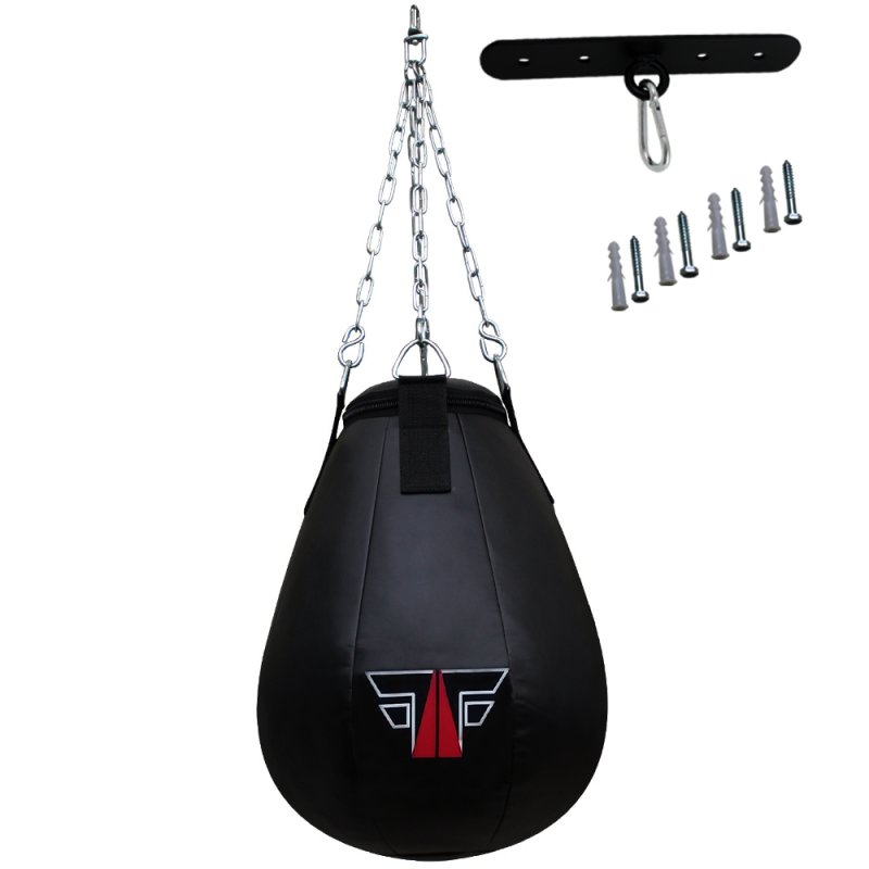 FOX-FIGHT Maisbirne Boxbirne gefüllt schwarz mit Halterung und Karabiner