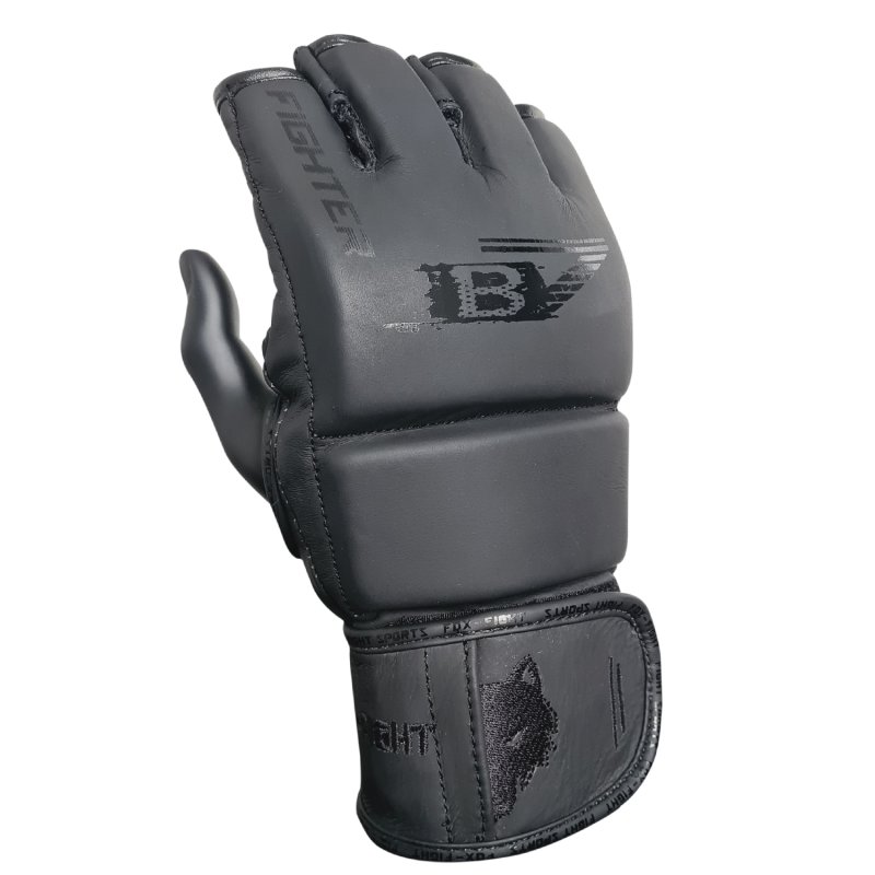 FOX-FIGHT B7 MMA Handschuhe aus echtem Leder M schwarz